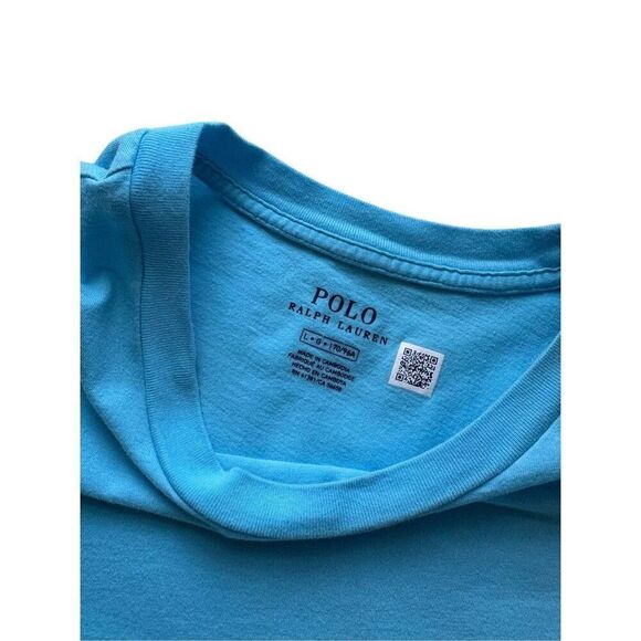 Polo Ralph Lauren sky blue cotton crewneck T - L - Picture 4 of 8